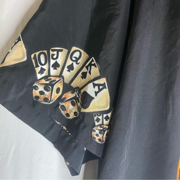 No Boundaries Vintage 8 Ball Dice Poker Vegas Button Up Shirt 3XL Y2K Streetwear - Picture 6 of 8